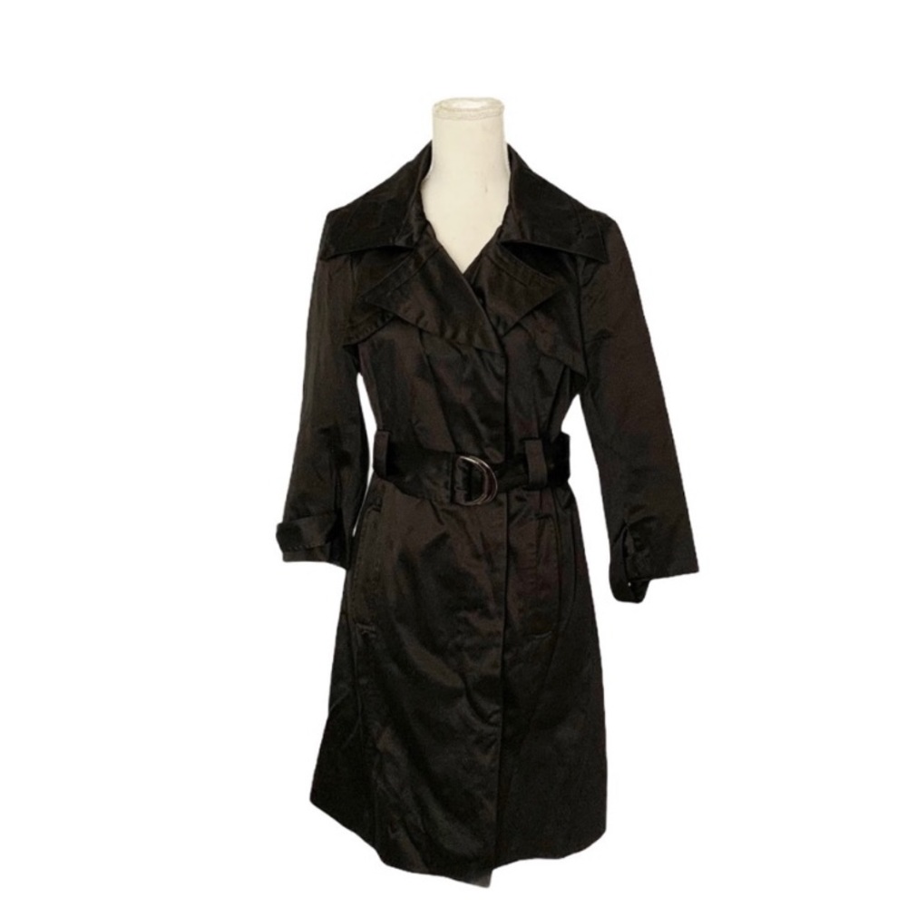 bebe Black Trench Coat Size Medium